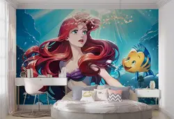 پوستر دیواری برای اتاق کودک طرح کارتون پری دریایی