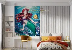 پوستر دیواری برای اتاق کودک طرح کارتون پری دریایی