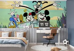 پوستر برای اتاق کودک و نوزاد طرح میکی موس و دوستان در سفینه