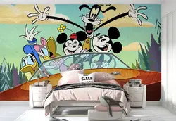 پوستر برای اتاق کودک و نوزاد طرح میکی موس و دوستان در سفینه