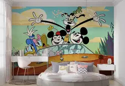 پوستر برای اتاق کودک و نوزاد طرح میکی موس و دوستان در سفینه