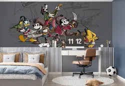 پوستر کارتونی میکی موس برای اتاق کودک و نوزاد طرح دزدان دریایی