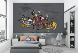 پوستر کارتونی میکی موس برای اتاق کودک و نوزاد طرح دزدان دریایی