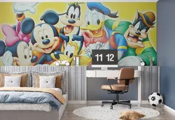پوستر سه بعدی اتاق کودک و نوزاد طرح شخصیت های کارتون میکی موس
