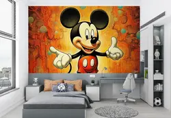 پوستر برای اتاق کودک و نوزاد طرح میکی موس هیستریک