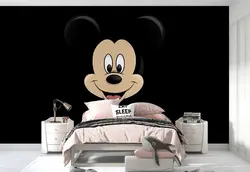 کاغذ دیواری اتاق کودک و نوزاد طرح کارتونی میکی موس