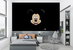 کاغذ دیواری اتاق کودک و نوزاد طرح کارتونی میکی موس