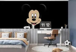 کاغذ دیواری اتاق کودک و نوزاد طرح کارتونی میکی موس