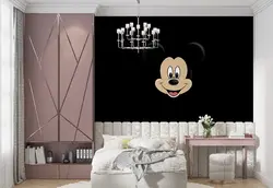 کاغذ دیواری اتاق کودک و نوزاد طرح کارتونی میکی موس