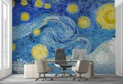 کاغذ دیواری هنری طرح خاص نماد همه گیری ویروس کرونا