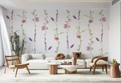 پوستر نقاشی آبرنگ الگوهای گل و سنبل