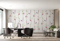 پوستر نقاشی آبرنگ الگوهای گل و سنبل