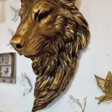 دیوار کوب سر گرگ کشیده یال دار