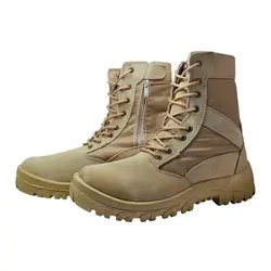 کفش کوهنوردی پاراشوت چرم گاوی طرح سربازی خاکی دور دوختPARASHOT