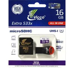 Vicco man Micro SD U1 16GB Memory + Reader