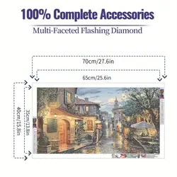 تابلوخام رنگ آمیزی باالماس خیابان دل‌نشین و قدیمی - نقاشی با الماس