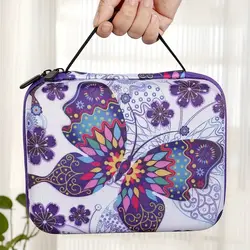 کیف حمل وسایل نقاشی با الماس پروانه بنفش کوچک - نقاشی با الماس