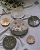 ست دیوار کوب ورق،طلا برجسته گل زمین سبز