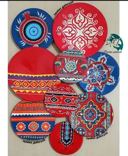 ست دیوار کوب سنتی گلیمی قرمز