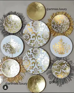 ست دیوار کوب ورق طلا