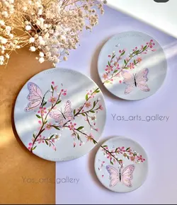 ست دیوار کوب پروانه گل وبرگ