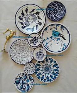 ست دیوار کوب آبی پرنده بشقاب