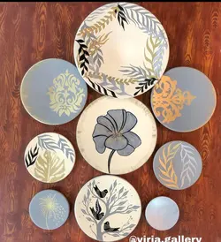 ست دیوار کوب توسی بشقاب دیواری