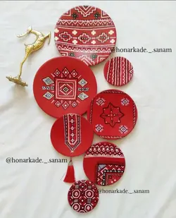 ست دیوار کوب گلیمی سنتی قرمز