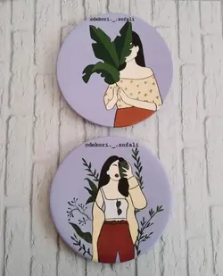 دیوار کوب دخترونه بنفش تم کافه