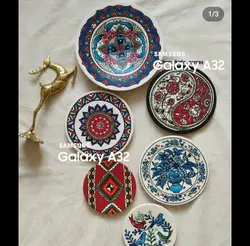 ست دیوار کوب سنتی طرح گلیم قالی آبی سفید