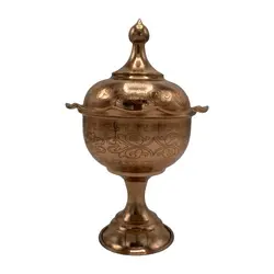 تخمه خوری کعب دار مسی