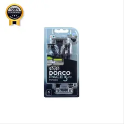 تیغ اصلاح 3 لبه مردانه دورکو DORCO مدل PORTABLE بسته 6 عددی