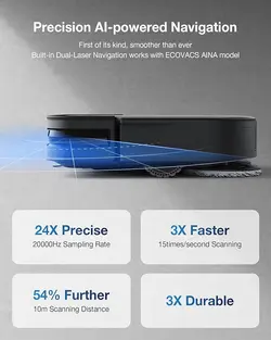 جارو رباتیک مدل ECOVACS X2 OMNI (مشکی)