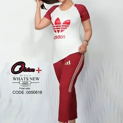 لباس زنانه ست لباس راحتی زنانه ست تیشرت و شلوار زنانه طرح adidas