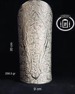 سرتاس نقره قلم گل و مرغ ممتاز عیار ۸۴ استاندارد ایران