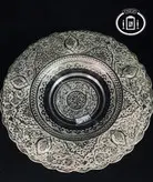 شیرینی خوری نقره پایه دار قلم گل و اسلیمی ممتاز عیار ۸۴ استاندارد ایران
