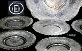 سرویس شیرینی خوری نقره هفت پارچه قلم گل و مرغ ممتاز عیار ۸۴ استاندارد ایران