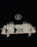 سرویس چای خوری شبه نقره مدل گل رز ریخته گری مومی ممتاز