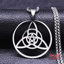 گردنبند نماد تریکوترا Triquetra و ستاره پنج پر کد 100542
