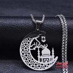 گردنبند مسجد و هلال ماه کد 100249