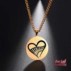 گردنبند پیانو با طرح قلب کد 100117