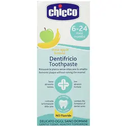 خمیر دندان 6-24 ماه چیکو chicco با طعم سیب و موز ظرفیت 50 میلی لیتر