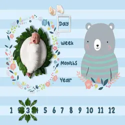 پارچه عکاسی ماهگرد نوزاد الپی کیدز LP kids سایز 120×150 سانتی متر