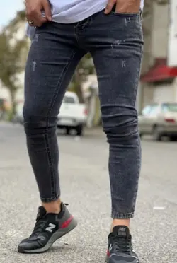 شلوار لی جین مردانه ذغالی جذب اسکینی ارسال رایگان ۳۱ تا ۳۶