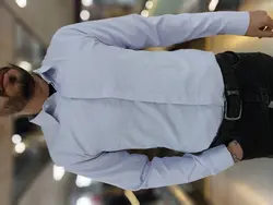 پیراهن مردانه یاسی دکمه مخفی پارچه دوشین هندی ارسال رایگان m l xl xxl xxxl