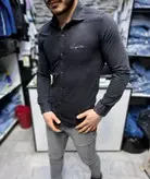 کلکشن عیدانه پیرهن لی زاپدار ساده در رنگهای ذغالی آبی