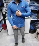 کلکشن عیدانه پیرهن لی زاپدار ساده در رنگهای ذغالی آبی