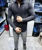 کلکشن عیدانه پیرهن لی زاپدار ساده در رنگهای ذغالی آبی