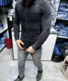 کلکشن عیدانه پیرهن لی زاپدار ساده در رنگهای ذغالی آبی