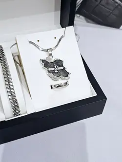 ست ساعت و دستبند و گردنبند و انگشتر مردانه  GUSALAI مدل اهورامزدا